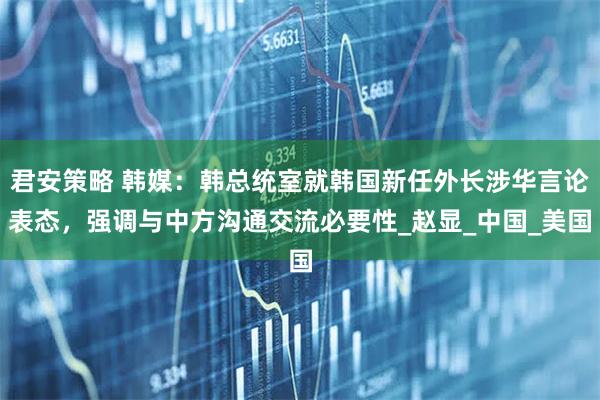 君安策略 韩媒：韩总统室就韩国新任外长涉华言论表态，强调与中方沟通交流必要性_赵显_中国_美国